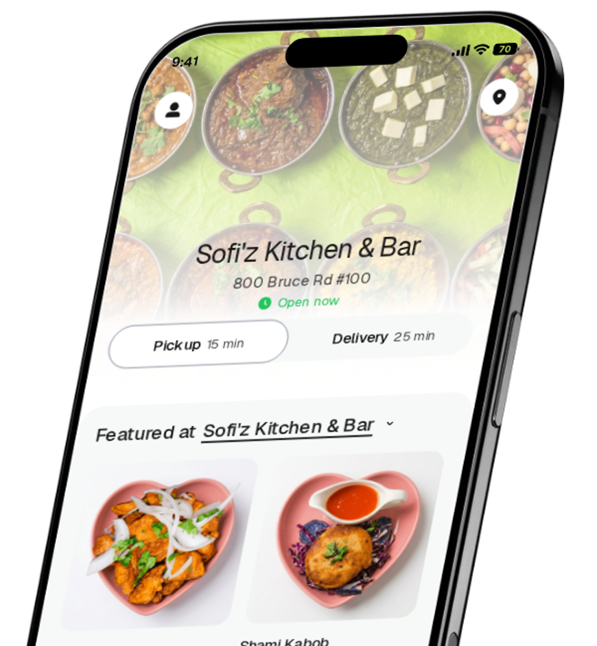 Sofi'z Kitchen & Bar app preview