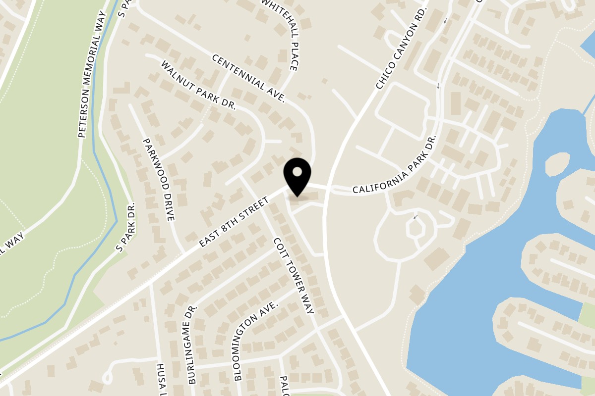 Map showing the location of Sofi'z Kitchen & Bar on 800 Bruce Rd #100 in Chico